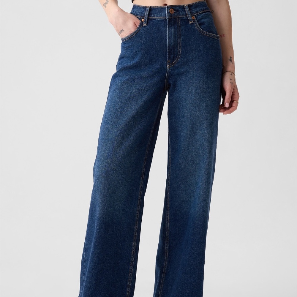 GAP High Rise Wide-Leg Jeans 12/31R. EUC